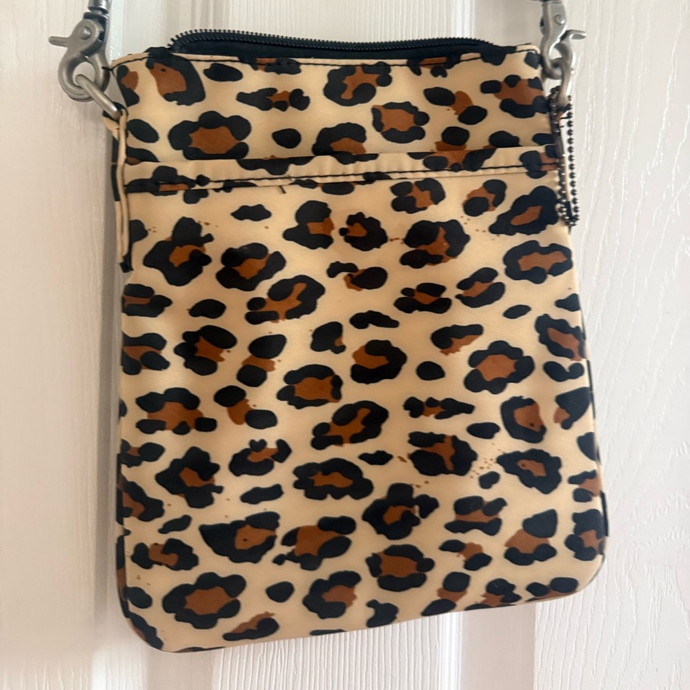 Leopard Print Crossbody Bag - Beige Brown